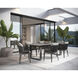 Capri Natural / Gracebay Grey Outdoor Dining Armchair